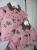 Duchesse or ange 263 veste flamands roses col velours gris pink flamingo jacket grey velvet collar e