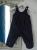 Duchesse or ange 264 salopette velours bleu marine bebe dark blue navy baby overalls velvet a