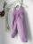 Duchesse or ange 267 salopette velours mauve passepoil rose framboise bebe mauve velvet baby overalls pink piping a