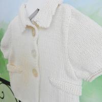 Duchesse or ange 229 b gilet manches courtes creme bebe 1 an