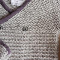 Duchesse or ange 233 b gilet bebe alpaga gris clair 2 ans