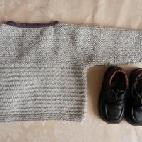 Duchesse or ange 233 c gilet bebe alpaga gris clair 2 ans