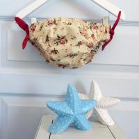 Duchesse or ange 238 a maillot de bain bebe enfant fille fillette jaune fleurs rouges noeud rouge