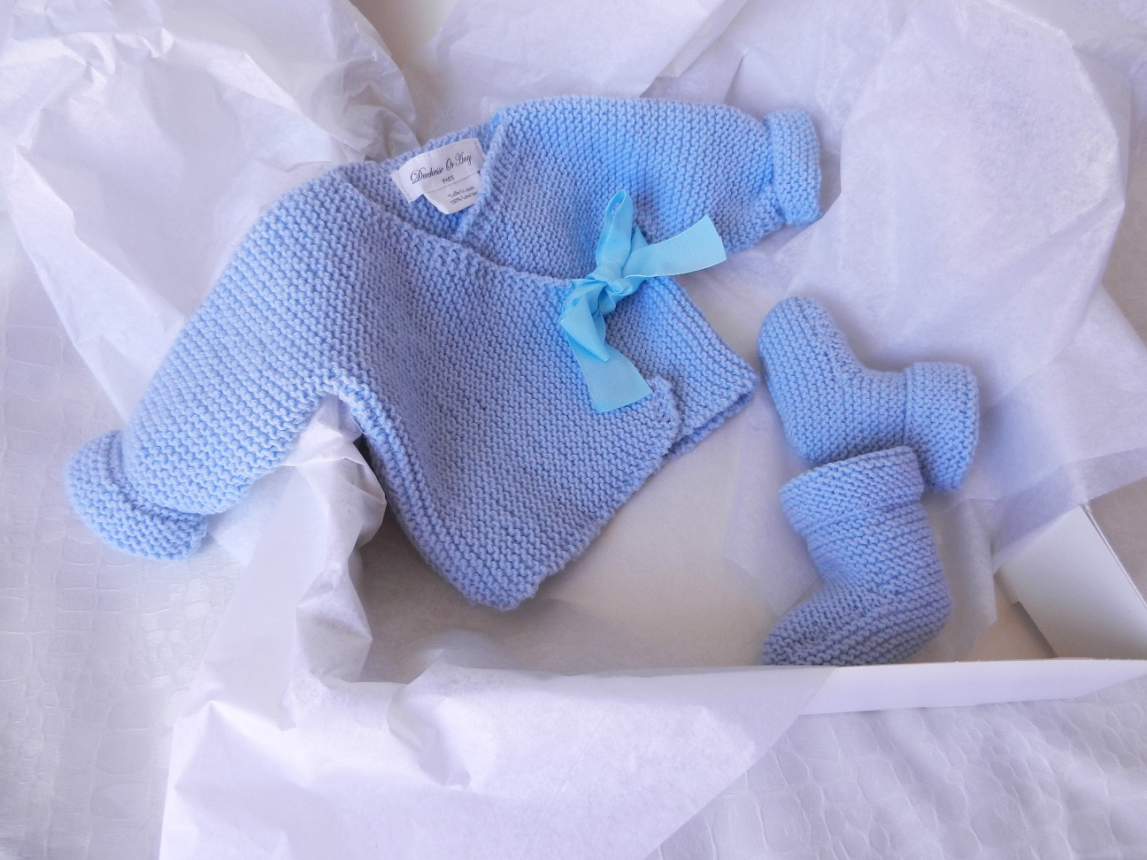 Duchesse or ange doa 277 ensemble naissance bleu ciel