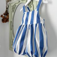 Duchesse or ange doa 301 barboteuse rayures bleues blue stripes baby rompers b