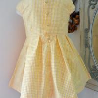 Duchesse or ange doa 71 duchesse or ange robe enfant vichy jaune yellow gingham dress child b