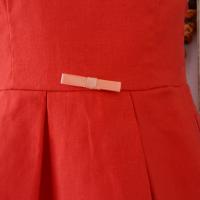 Duchesse or ange doa70 robe lin rouge a red linen dress c