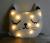 Duchesse or ange doaa 50 coussin veilleuse chat velours blanc casse a