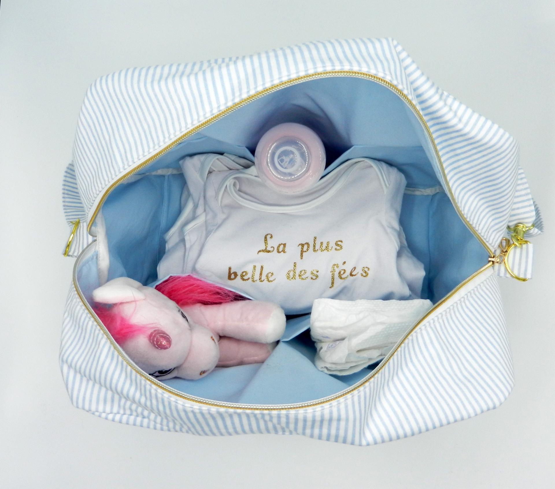 ♡ Sac à langer Angel Fleurs d'avril ⅠⅠ Minikane ⅠⅠ Cailloux Bleus