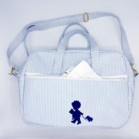 Duchesse or ange doaa 92 sac a langer rayures bleues et blanches motif bebe avec doudous f