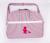 Duchesse or ange doaa 92 sac a langer rayures bordeaux et blanches motif rose bebe avec doudous a