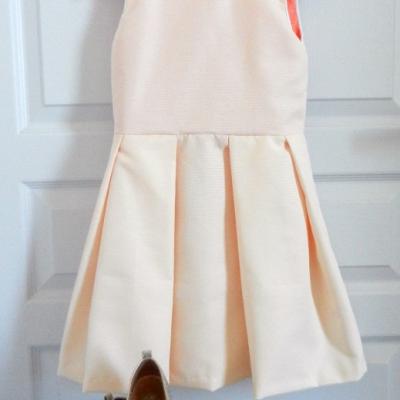 Robe sans manches à plis plats rose poudré - 6 ans