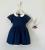 Robe bleu nuit col claudine